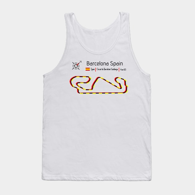 Circuit Barcelona - Spain Tank Top by Aurealis